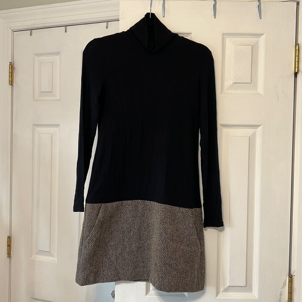 Theory Black Turtleneck Dress